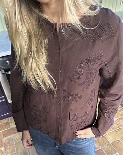 Sissel Edelbo - Ester Bluse - Seal Brown